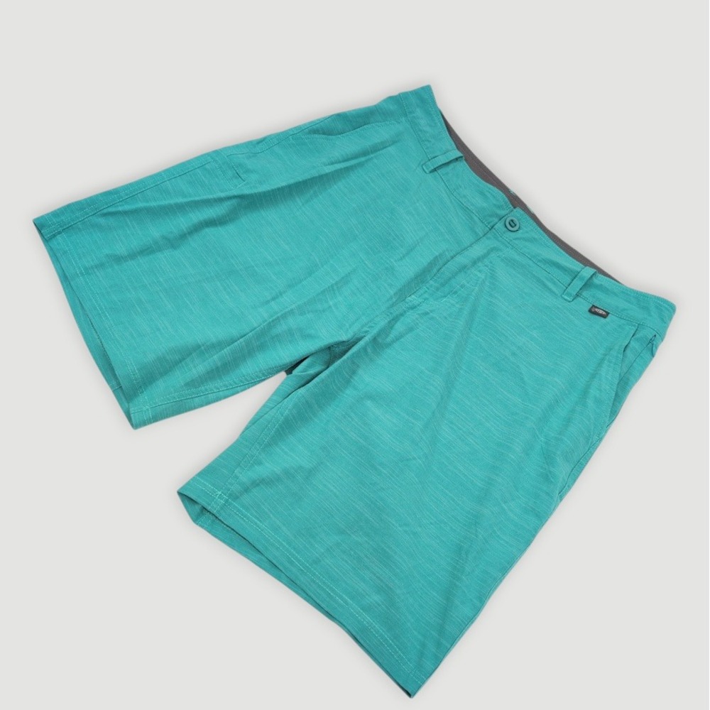 AFTCO 365 Hybrid Chino Shorts Mens 36 10" Inseam Teal Gorp Casual Outdoors